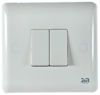 10AX 2Gang 2Way Switch AC250V~WHITE